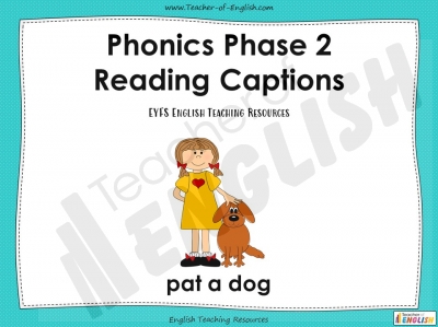 Phonics Phase 2 - Reading Captions - EYFS Teaching Resources